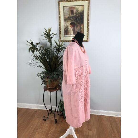 Depending Dress XL 1/2 Sleeve Boho Vacation Clueless Preppy Rd-Neck Pullover - Picture 3 of 10